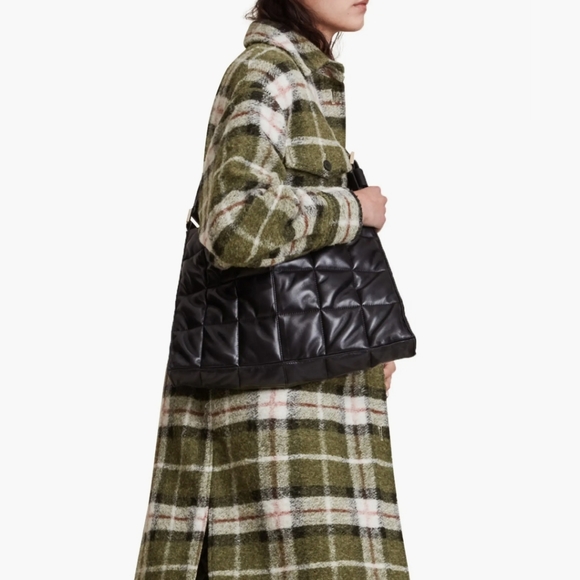 NWT All Saints Green Plaid WoolBlend Tia Check Coat Size 10 - Picture 2 of 9